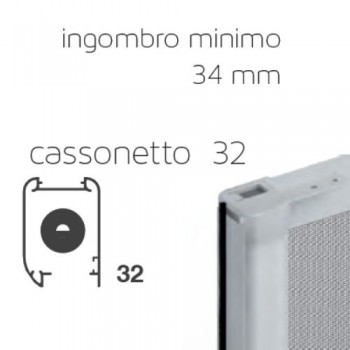 Zanzariera laterale a molla con ingombro ridotto da 32 mm