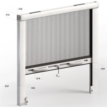 Zanzariera verticale antivento slim 32 mm | Su misura per spazi ridotti