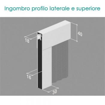Zanzariera plissettata su misura con ingombro ridotto 18 mm | Ideale per spazi ristretti