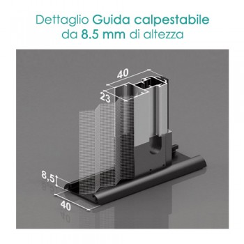Zanzariera plissettata Mini 1 anta | Ingombro 28 mm e montaggio facile
