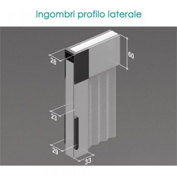 Zanzariera plissettata Mini 1 anta | Ingombro 28 mm e montaggio facile