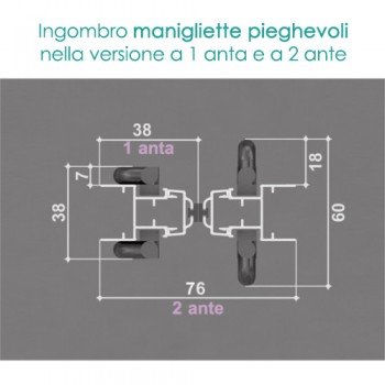 Zanzariera plissettata Mini 1 anta | Ingombro 28 mm e montaggio facile